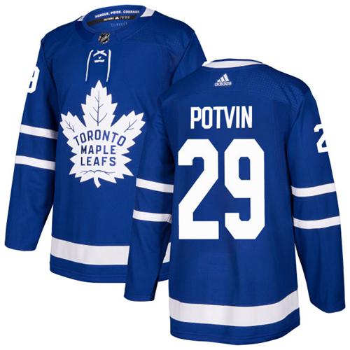 Adidas Men Toronto Maple Leafs 29 Felix Potvin Blue Home Authentic Stitched NHL Jersey